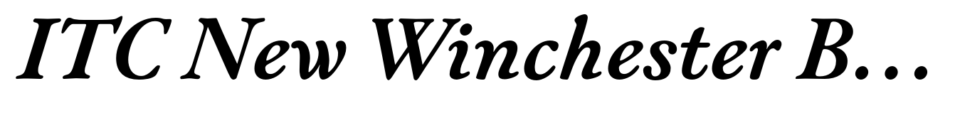 ITC New Winchester Bold Italic